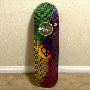 The Heart Supply Heimana Reynolds Trinity Tie Dye Impact LT Skateboard Deck 8.5”